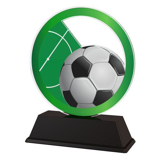 Soccer Ball and Field Trophy