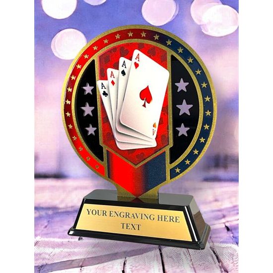 Sentinel Stainless Steel Card games Trophy