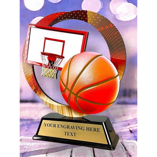 Onyx Stainless Steel Basketball Trophy