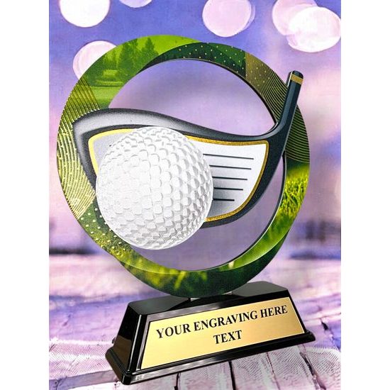 Onyx Stainless Steel Golf Trophy
