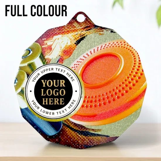 Dodeca Clay Pigeon Stainless Steel Logo Insert Medal