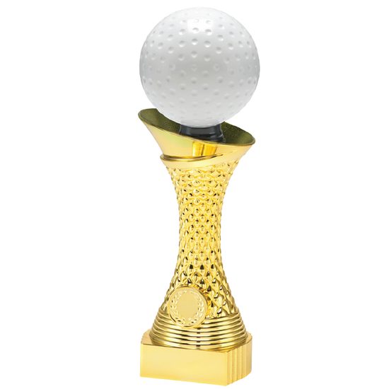 Gold Golf Trophy with 3D White Ball
