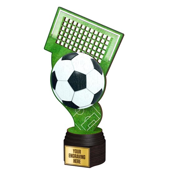 Frontier Real Wood Soccer Trophy