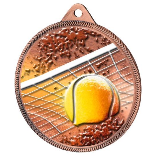 Tennis Color Texture 3D Print Bronze Medal