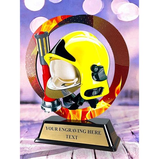 Onyx Stainless Steel Firefighters Trophy