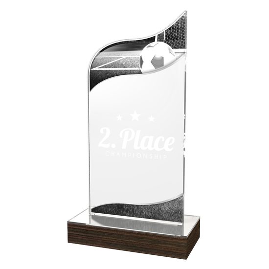 United Acrylic Wood Classic Soccer Trophy