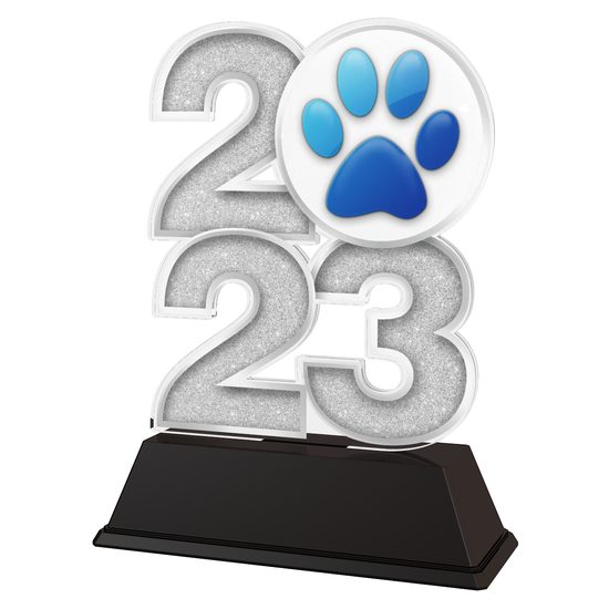 Dog Paw Print 2023 Trophy