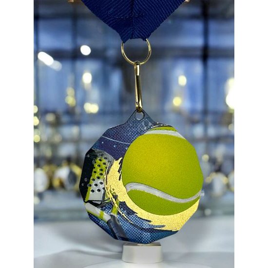 Polygon Stainless Steel Padel Medal