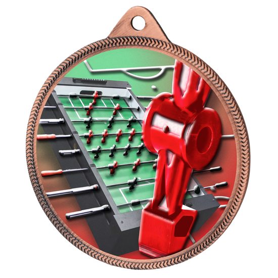 Foosball Color Texture 3D Print Bronze Medal