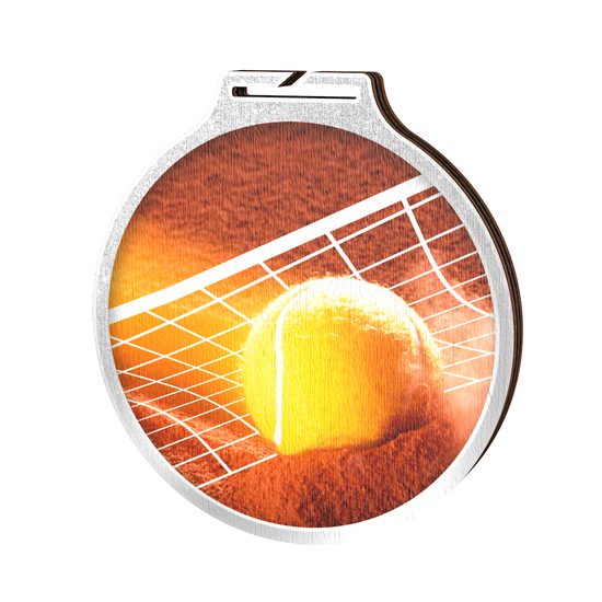 Habitat Tennis Silver Eco Friendly Wooden Medal