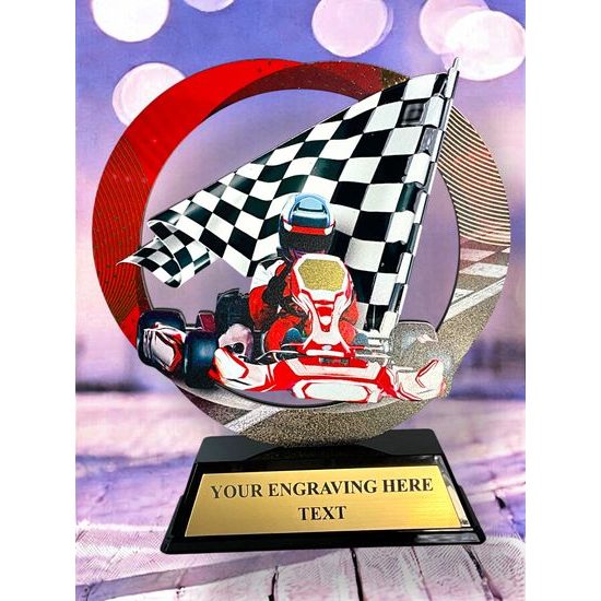 Onyx Stainless Steel Motorsport Trophy