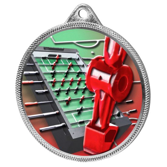 Foosball Color Texture 3D Print Silver Medal