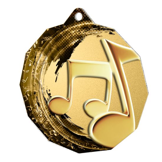 Polygon Classic Stainless Steel Music Medal