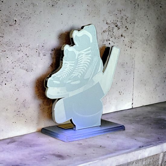 Cannes Printed Acrylic Ice Hockey Trophy