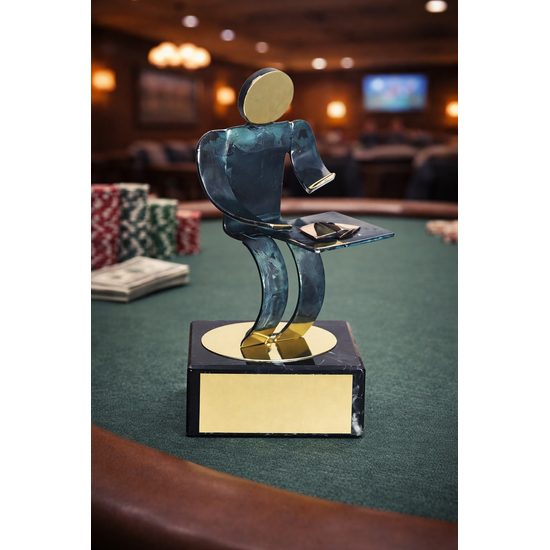 Toledo Poker Card Game Handmade Metal Trophy
