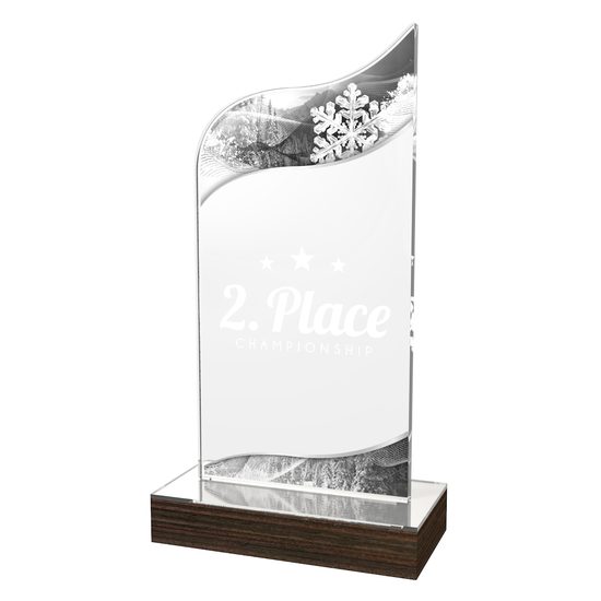 United Acrylic Wood Snowflake Trophy