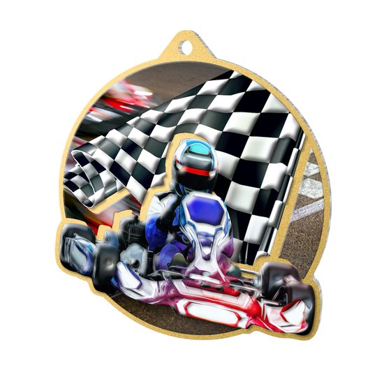 Aurum Stainless Steel Go - Kart Medal