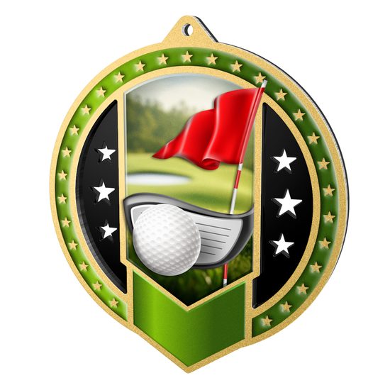 Noir Stainless Steel Golf Medal