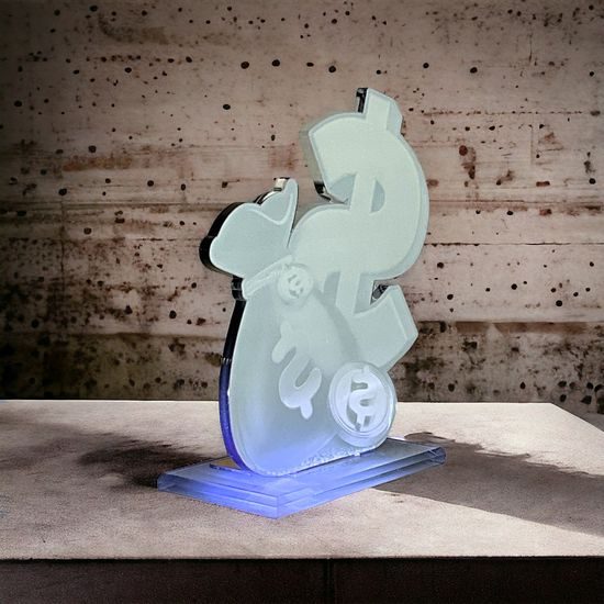 Cannes Printed Acrylic Money Bags Trophy