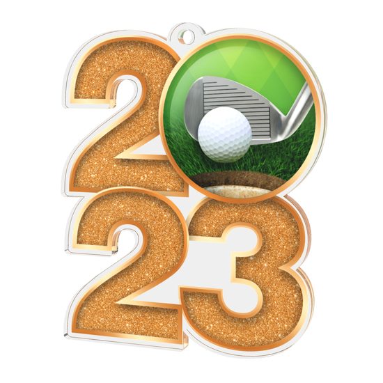 Golf 202 Acrylic Medal