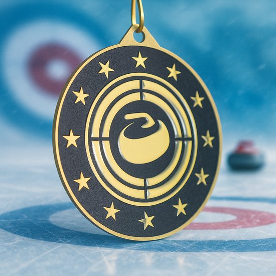 Valor Stainless Steel Curling Medal