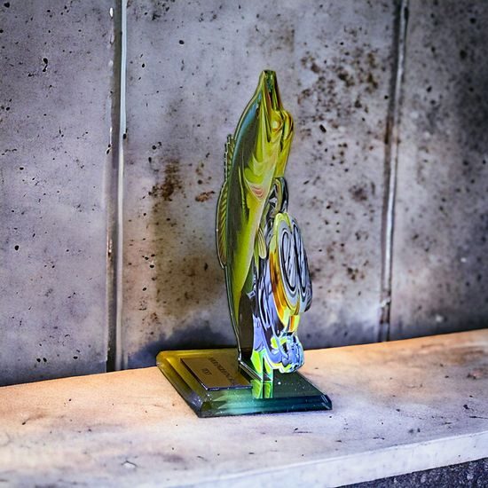 Cannes Printed Acrylic Fishing Trophy