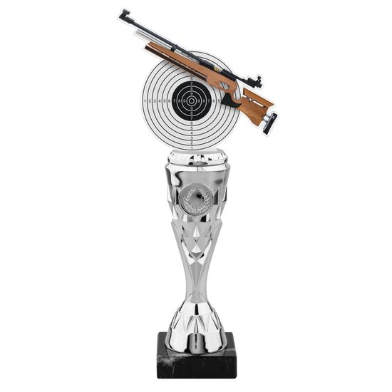 Silver Rifle Shooting Acrylic Top Trophy