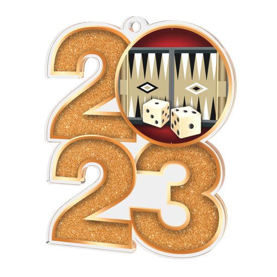 Backgammon 2023 Acrylic Medal