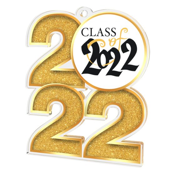 School Class of 2022 Gold Acrylic Medal