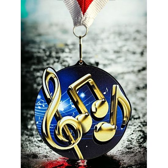 Rincon black acrylic Music medal