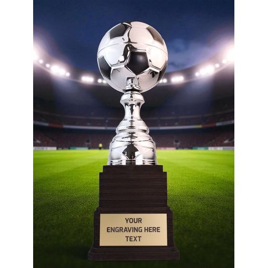 Sealy Silver and Black Tower Soccer Trophy