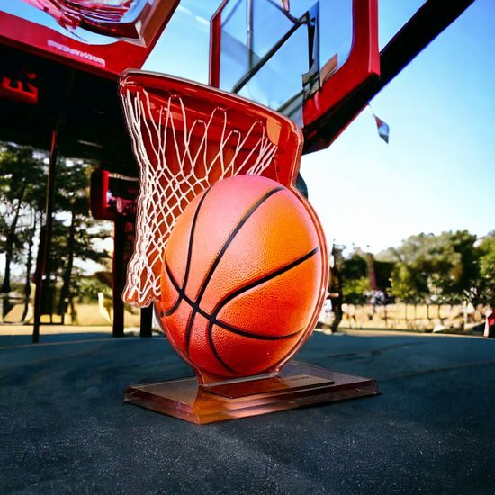 Cannes Printed Acrylic Basketball Trophy