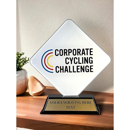 Poway Logo Custom Made Acrylic Award