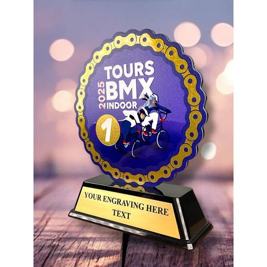 Infinity Metal & Black Acrylic Custom Award