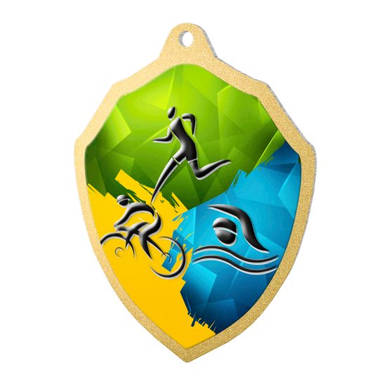 Molten Stainless Steel Triathlon Medal