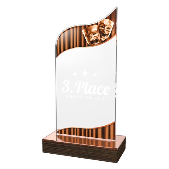 United Acrylic Wood Drama Trophy