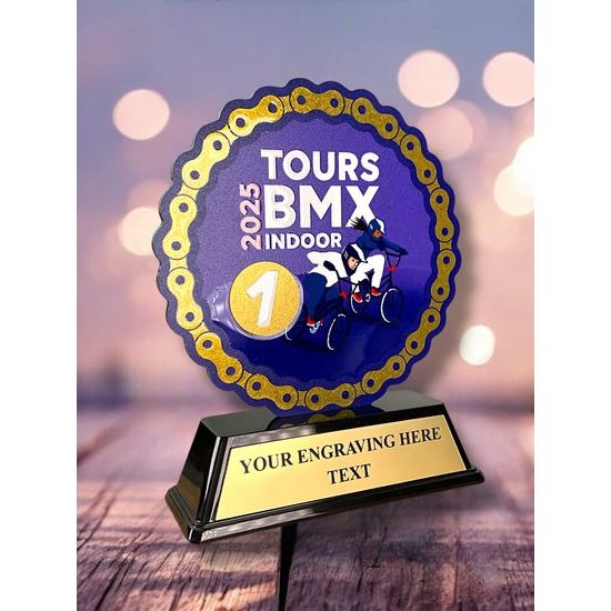Infinity Metal & Black Acrylic Custom Award