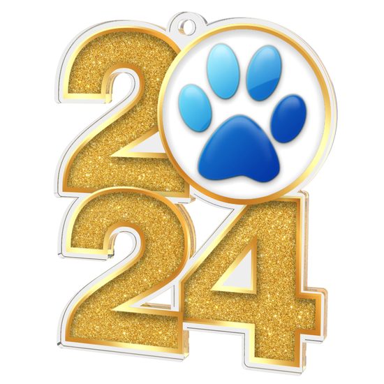 Dog Paw 2024 Acrylic Medal