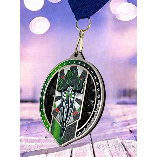 Noir Stainless Steel Darts Medal