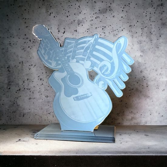 Cannes Printed Acrylic Acoustic Guitar Trophy