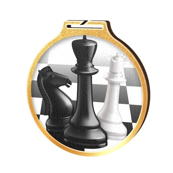 Habitat Chess Gold Eco Friendly Wooden Medal