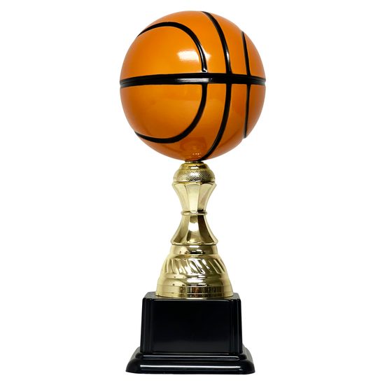 Conroe Gold and Orange Basketball Trophy