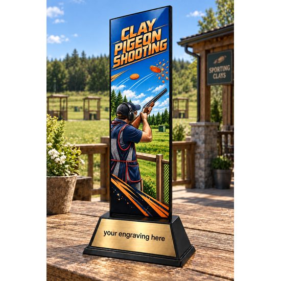 Shadowline Clay Pigeon Shooting Metal Trophy