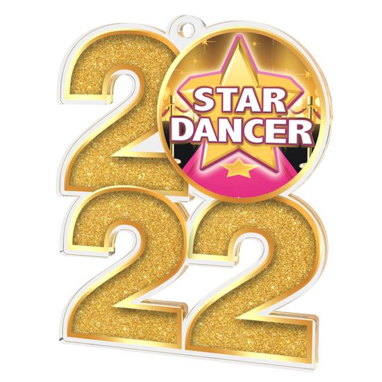 Star Dancer 2022 Gold Acrylic Medal