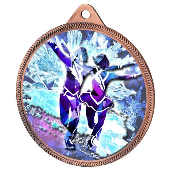 Ice Dance Skaters Color Texture 3D Print Bronze Medal