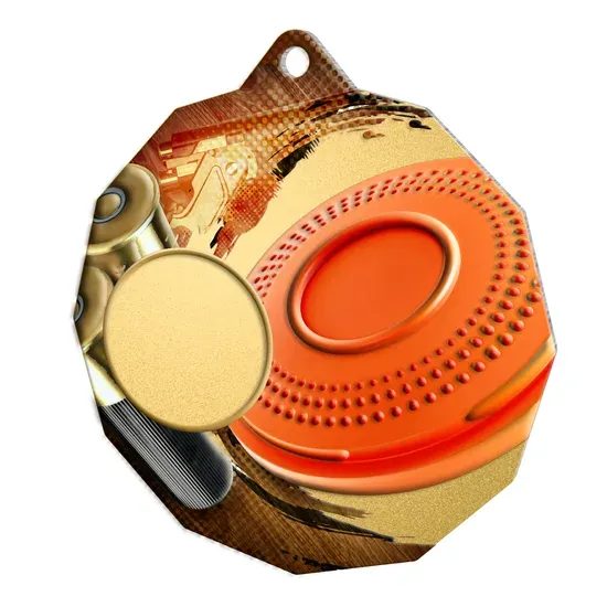 Dodeca Clay Pigeon Stainless Steel Logo Insert Medal