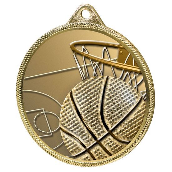 Basketball Classic Texture 3D Print Gold Medal