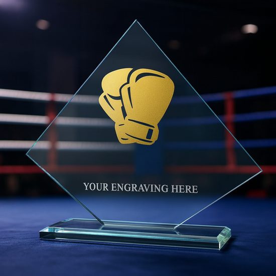 Vanguard Glass and Metal Fusion Boxing Trophy