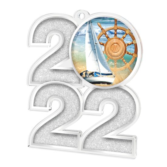 Sailing Silver Acrylic 2022 Medal