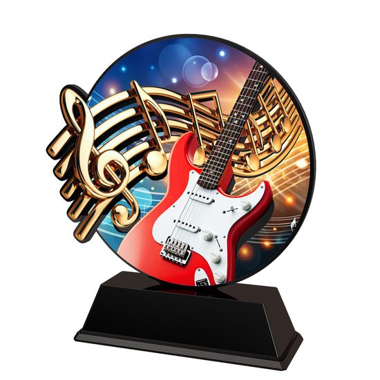 Roswell Black Acrylic Music Electric guitar Trophy